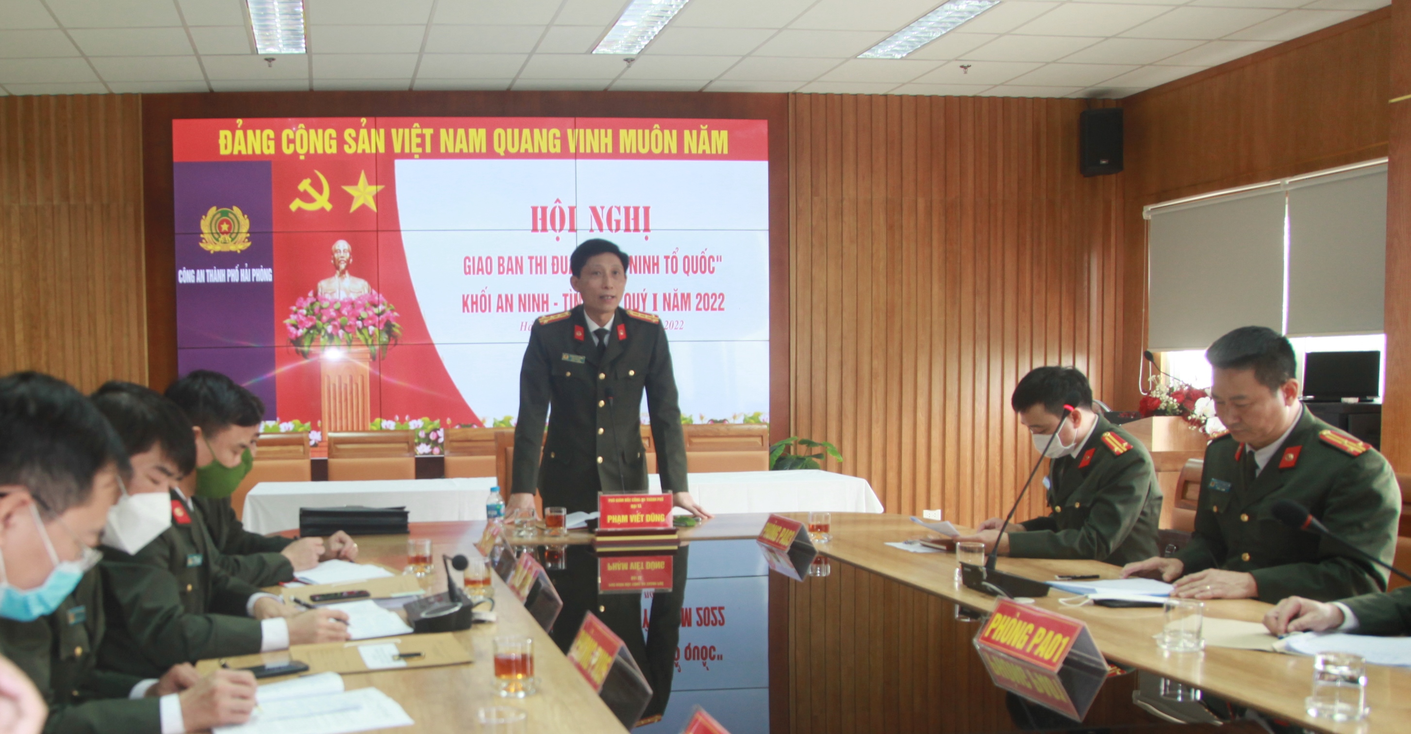 Khối An ninh nhân dân- Công an thành phố: Giao ban công tác thi đua quý 1 năm 2022